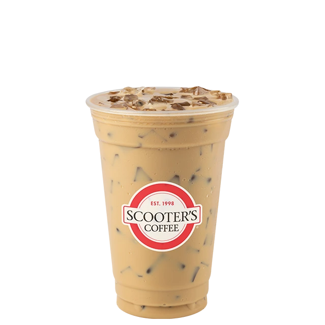 Iced Sugar Free Caramelicious of scootres coffee