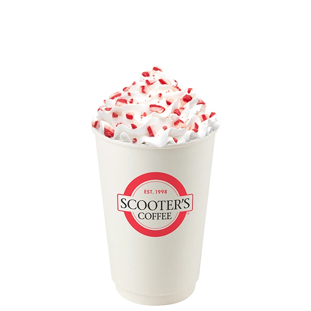 A cup of Mr. Mint Mocha of scooters menu