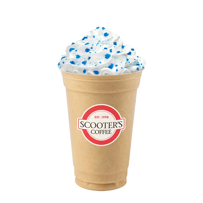 Scooters Coffee Queen Frostine Sugar Cookie Latte Blender