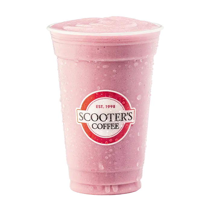 Scooter menu Wild Berry Smoothie glass