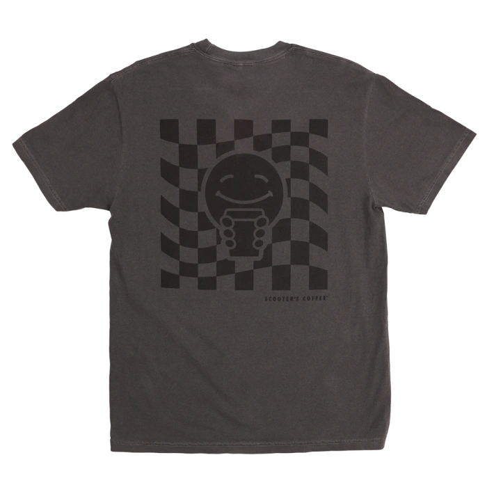 Black Smiley T-Shirt of scooters menu