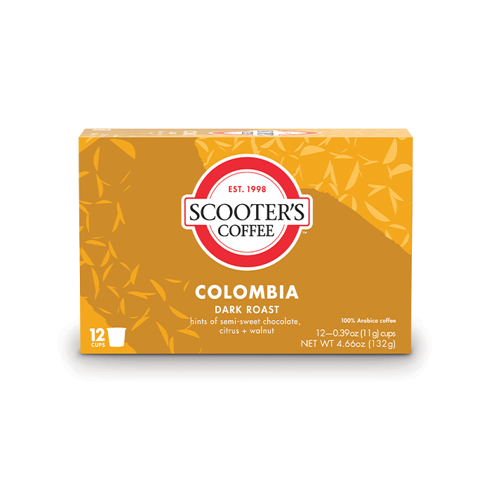 Scooters menu Colombia Single Serve Cups