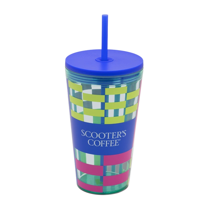 Sticker Collage Tumbler 22oz. BOTEL OF SCOOTERS MENU