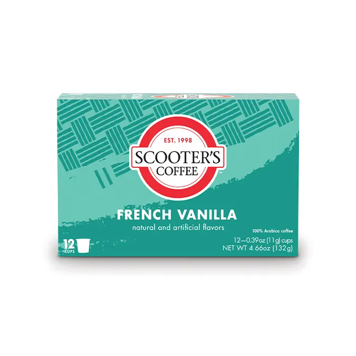 French Vanilla Single Serve Cups of scooters menu