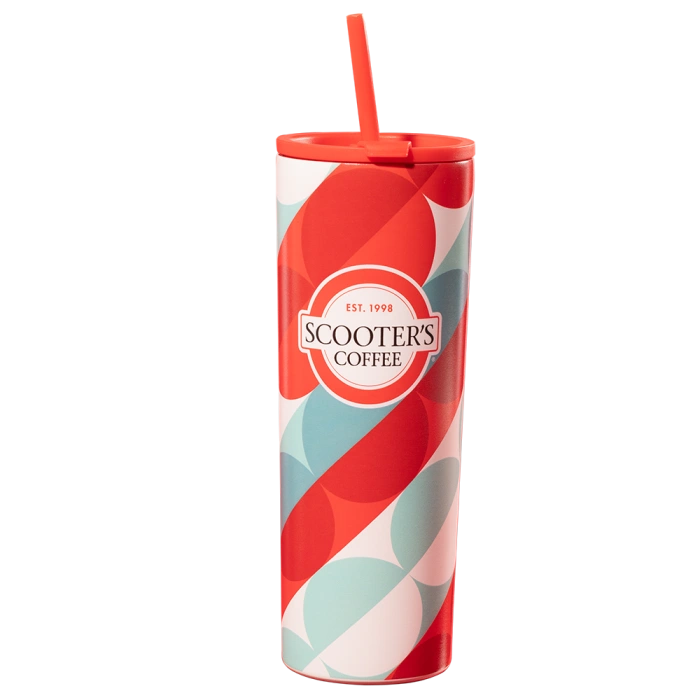 Geometric Tumbler BOTTLE OF SCOOTERS MENU